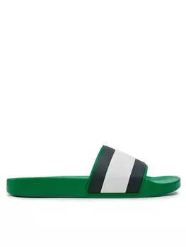 Мюли Tommy Jeans Rubber Th Flag Pool Slide FM0FM04263, зеленый