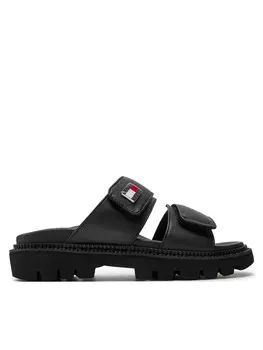 Мюли Tommy Jeans Tjw Puffed Sandal EN0EN02560, черный