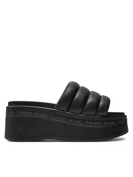 Мюли Tommy Jeans Tjw Wedge Sandal EN0EN02455, черный