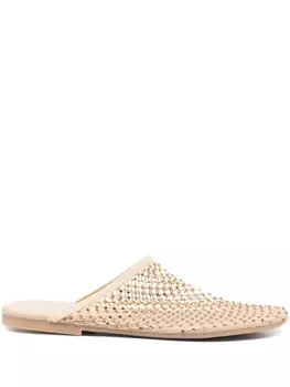 Мюли, украшенные стразами Alysi, золотой