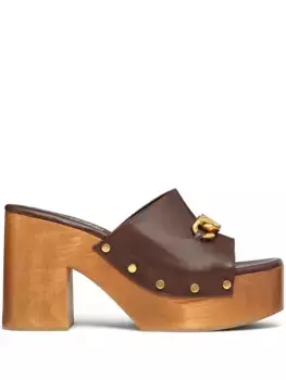 Мюли VLogo Chain на платформе VALENTINO GARAVANI, коричневый