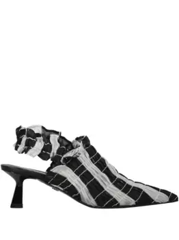 Мюли в полоску Amy Crookes, черный