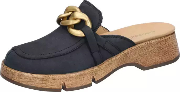 Мюли Waldlufer "H-AKIRA", платформа, летняя обувь, тапочки со съемной стелькой, ширина H, синий