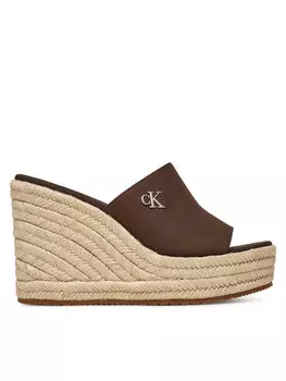 Мюли Wedge Rope Slide Mg YW0YW01699 Calvin Klein, коричневый
