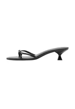 Мюли WITH BUCKLE DETAIL - Pool slides Mango, черный