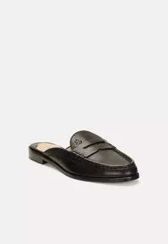 Мюли WYNNIE BURNISHED LEATHER MULE LOAFER Ralph Lauren, черный
