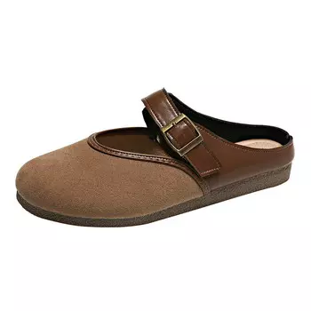 Мюли женские с закрытым носком женские Abcfjg, коричневый