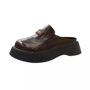 Мюли женские с закрытым носком женские Abcylm, коричневый