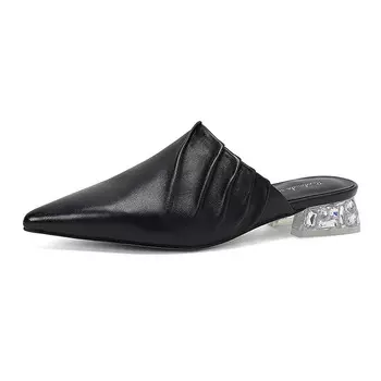 Мюли женские с закрытым носком женские Bai Shiting, коричневый