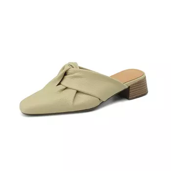 Мюли женские с закрытым носком женские Bai Shiting, цвет Apricot