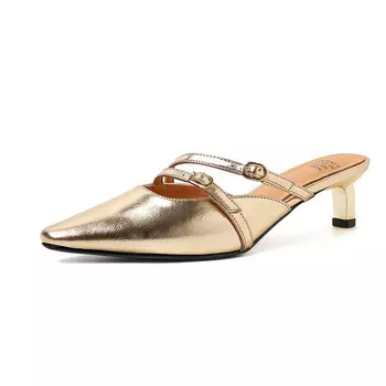 Мюли женские с закрытым носком женские Balletcat, серебряный