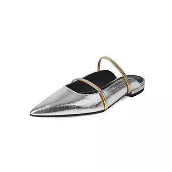Мюли женские с закрытым носком женские Balletcat, серебряный