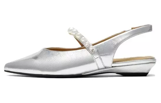 Мюли женские с закрытым носком женские Basto, серебряный