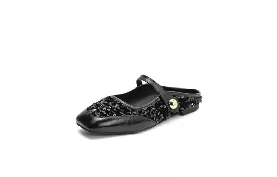 Мюли женские с закрытым носком женские Belle, черный