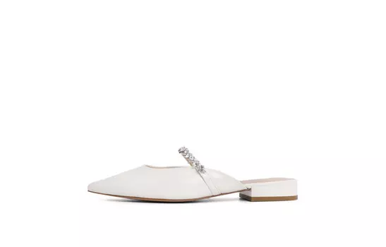 Мюли женские с закрытым носком женские Belle, серебряный