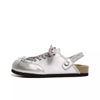 Мюли женские с закрытым носком женские Bte, серебряный