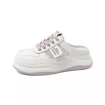 Мюли женские с закрытым носком женские Comely, белый/фиолетовый