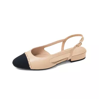 Мюли женские с закрытым носком женские Comely, цвет Apricot/Black