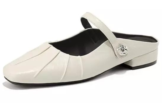 Мюли женские с закрытым носком женские Daphne, серебряный