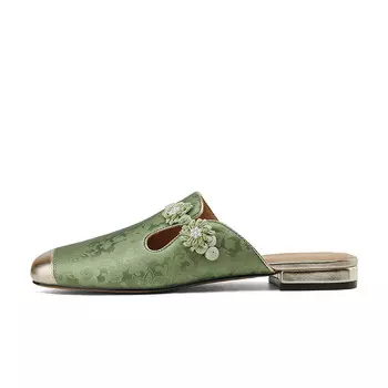 Мюли женские с закрытым носком женские Daphne, зеленый