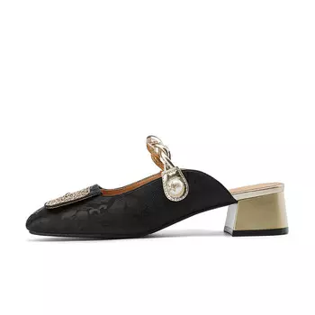 Мюли женские с закрытым носком женские Daphne, черный