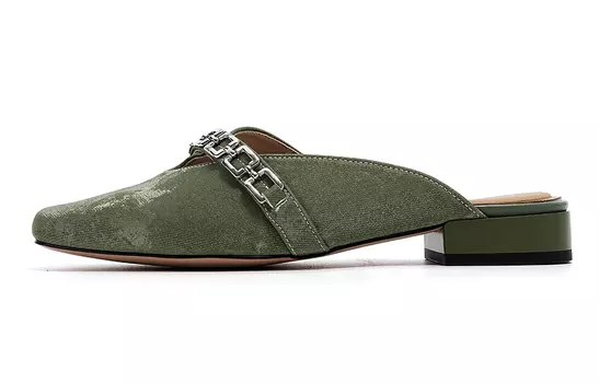 Мюли женские с закрытым носком женские Eblan, зеленый