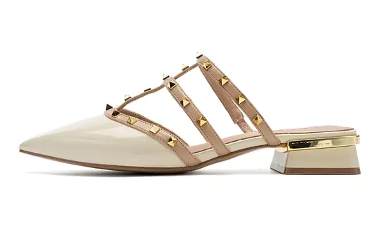 Мюли женские с закрытым носком женские Eblan, кремовый