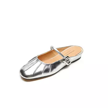 Мюли женские с закрытым носком женские Flowerskam, черный