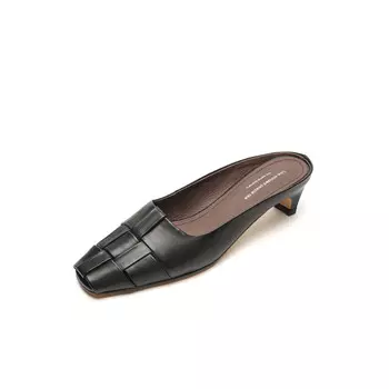 Мюли женские с закрытым носком женские Flowerskam, черный