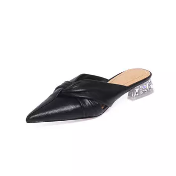 Мюли женские с закрытым носком женские Flowerskam, белый