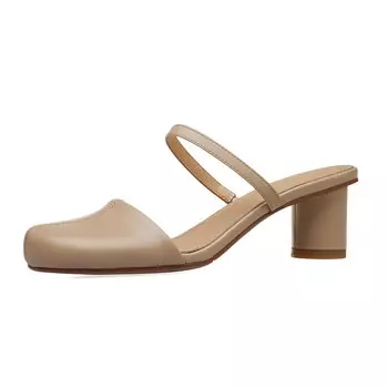 Мюли женские с закрытым носком женские Flowerskam, цвет Apricot