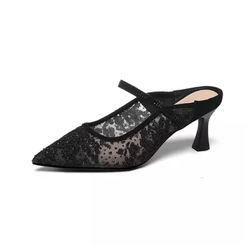 Мюли женские с закрытым носком женские Golden Silk Rabbit, цвет Apricot