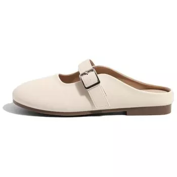 Мюли женские с закрытым носком женские Huanqiu, бежевый