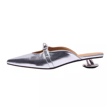 Мюли женские с закрытым носком женские Imono, серебряный