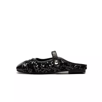 Мюли женские с закрытым носком женские Jin Baichuan, черный