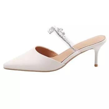 Мюли женские с закрытым носком женские Kemeilian, серебряный