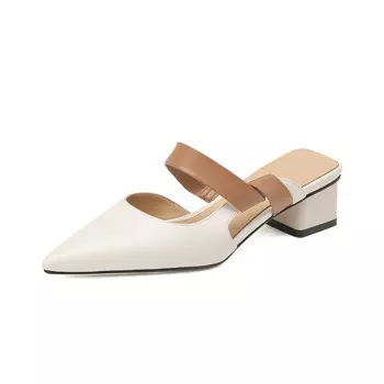 Мюли женские с закрытым носком женские Naiyee, коричневый