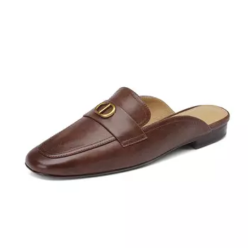 Мюли женские с закрытым носком женские Naiyee, коричневый