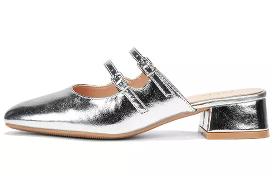 Мюли женские с закрытым носком женские Oms, белый