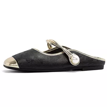 Мюли женские с закрытым носком женские Oms, черный