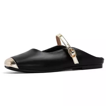 Мюли женские с закрытым носком женские Oms, черный