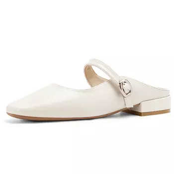 Мюли женские с закрытым носком женские Oms, бежевый