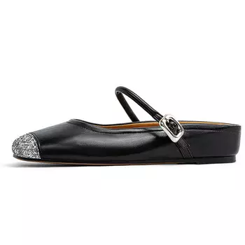 Мюли женские с закрытым носком женские Oms, золотой