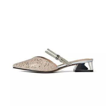 Мюли женские с закрытым носком женские Pt'Son, серебряный