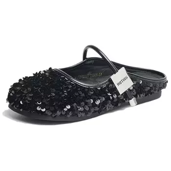 Мюли женские с закрытым носком женские Red Dragonfly, черный