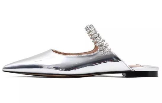 Мюли женские с закрытым носком женские Uncle'S House, серебряный