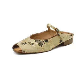 Мюли женские с закрытым носком женские Yeezyy Reezy, цвет Champagne