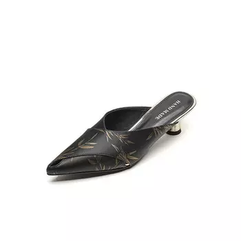 Мюли женские с закрытым носком женские Yeezyy Reezy, черный