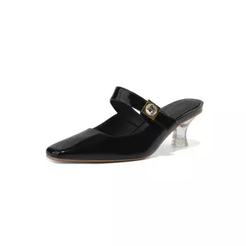 Мюли женские с закрытым носком женские Yikefei, бежевый