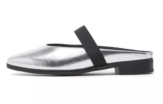 Мюли женские с закрытым носком женские Zgr, серебряный